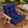 Back Chair Cushion Waterproof Polyester Rocking Chair Cushion With Non-Slip Ties Anti-Fading Deep Seat Chair Cushions, Outdoor Dining Chair Cushion For Patio Cushion Furniture